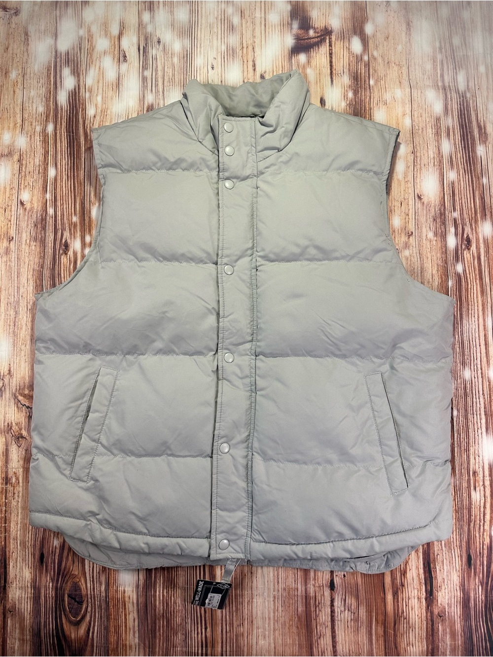 NWT ST JOHN'S BAY Men's Puffer Vest - Light Gray Size XL